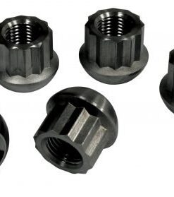 Porsche Style Alloy Lug Nuts, Black, Ball Seat, M14-1.5, Set of 5 - FREE SHIPPING