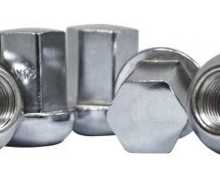 Porsche Style Alloy Lug Nuts, Steel with Chrome Finish, Set of 5 - FREE SHIPPING