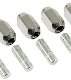 Chrome Nut & Stud Kit, M12-1.5, 60 Degree, (for Steel Wheels, 5 Pair) - FREE SHIPPING