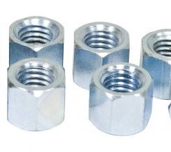 HD Racing Exhaust Nuts, Silver Zinc Plated, Set of 8, 8mm-1.25 Thread, 11mm Head - FREE SHIPPING