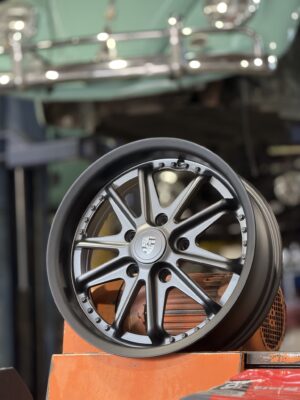 Porsche Cutt Face 3 Piece Style Wheels – Matte Black Lip / Anthracite Grey Face (17"x4.5" & 6")