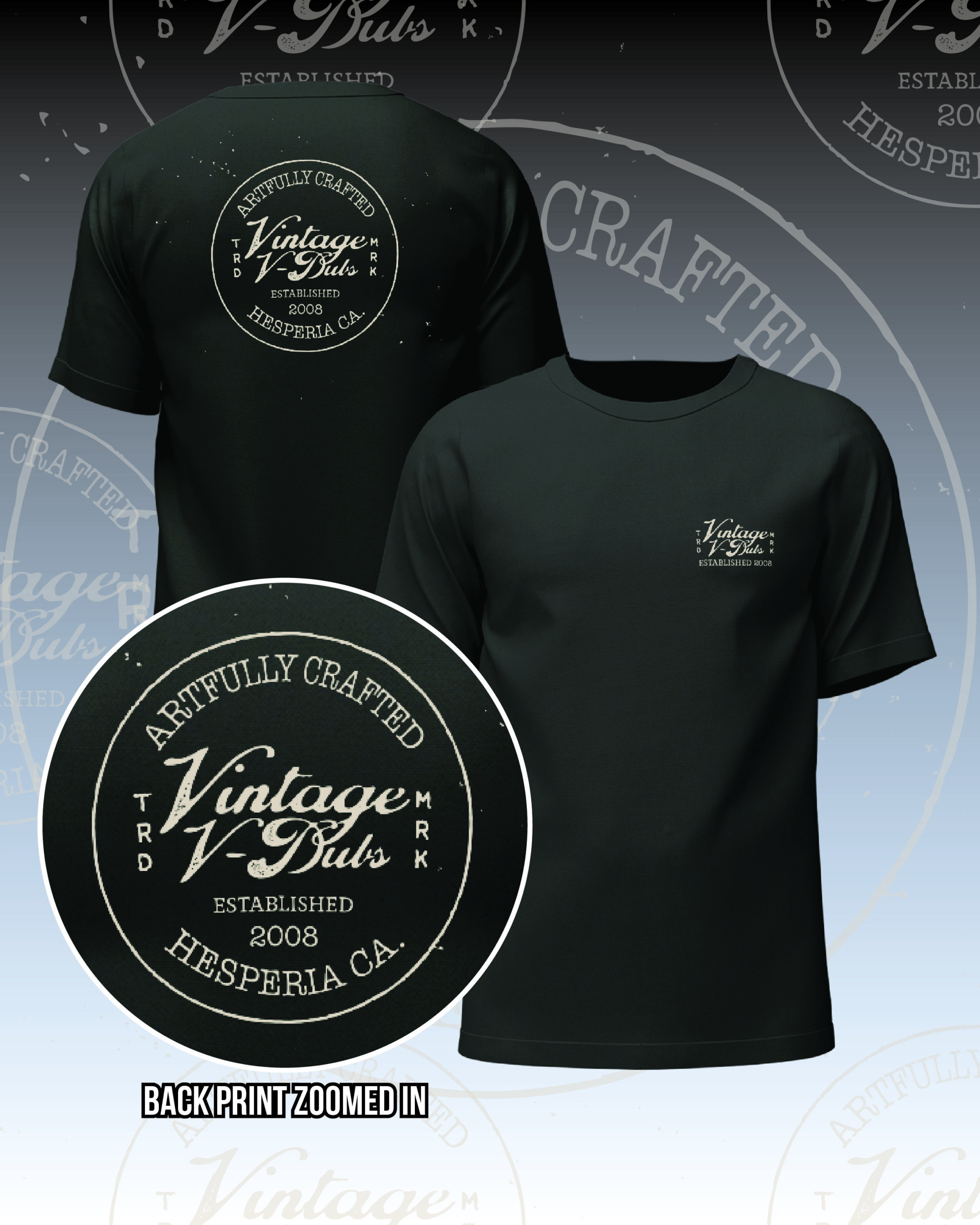 Artfully Created Vintage V Dubs Mock Up