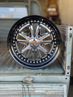 Black Lipped Tripple Chrome 3 Piece Alloys 17x 4.5 & 7s (3 - 5 WEEKS WAIT)